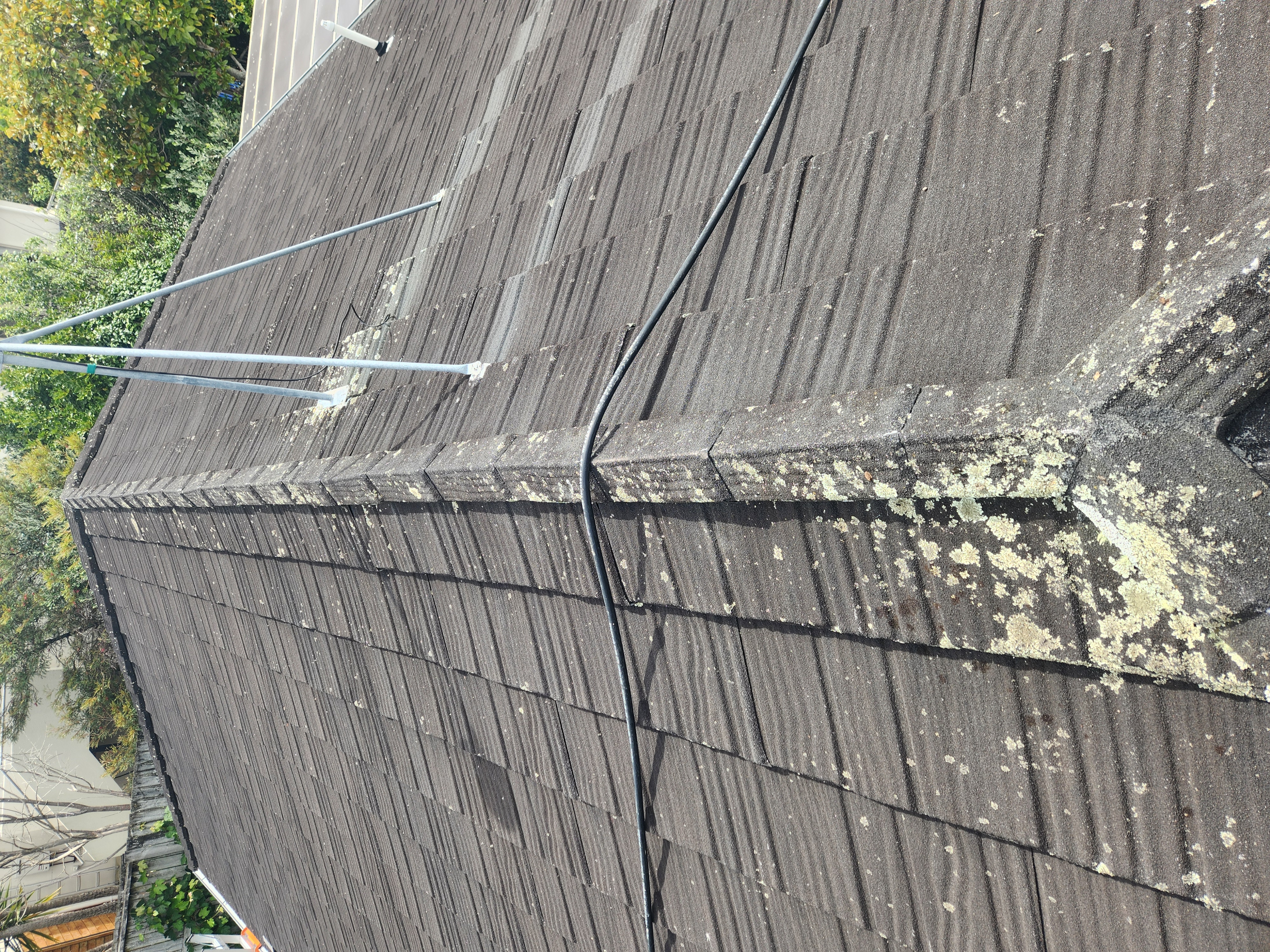 Roof treatment project 1 - moss removal and cleaning