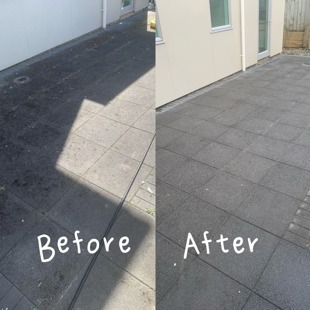 Professional driveway cleaning service